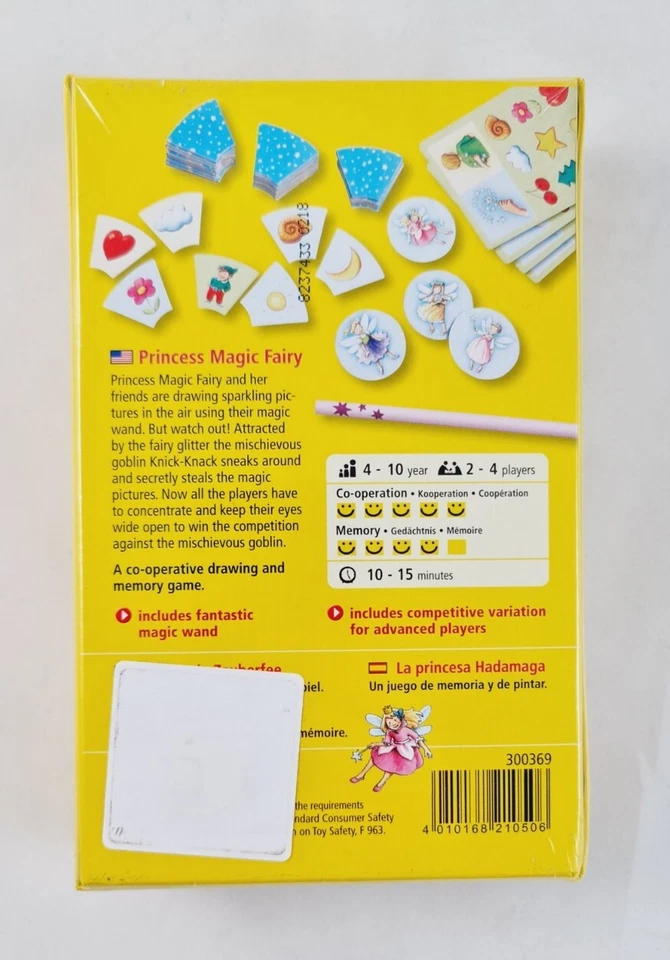 New - HABA Princess Magic Fairy Co-Op Drawing & Memory Game Includes Magic Wand - Image 2 of 4