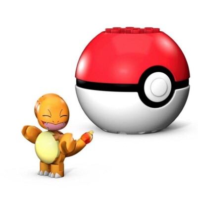 *FREE SHIP* CHARMANDER v1 - POKEMON MEGA Blocks Set - Pokeball Nintendo Mattel