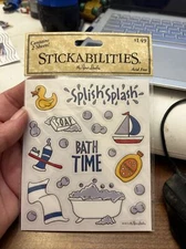 Stickabilities The Paper Studio BATH TIME Stickers 2 Sheets NIP 