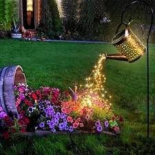 Solar Lights Outdoor Decorative, Hanging Lantern with Retro Metal Design, Wat...