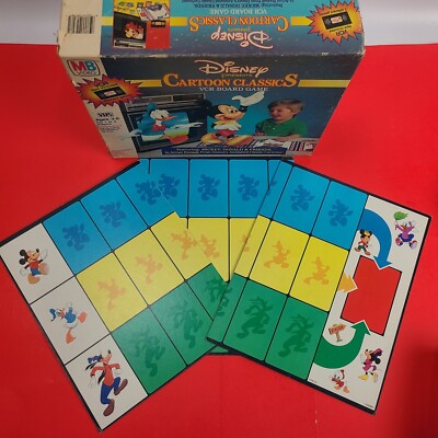 1980年代★ミルトン ブラッドリー/ディズニー/ミッキー/カードゲーム Disney Cartoon Classics VCR Board Game Vintage Milton Bradley 1986