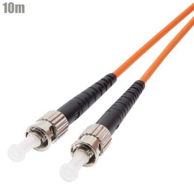 10M ST/UPC-ST/UPC Fiber Optic Multi Mode Simplex Optical Patch Cable Cord OFNR
