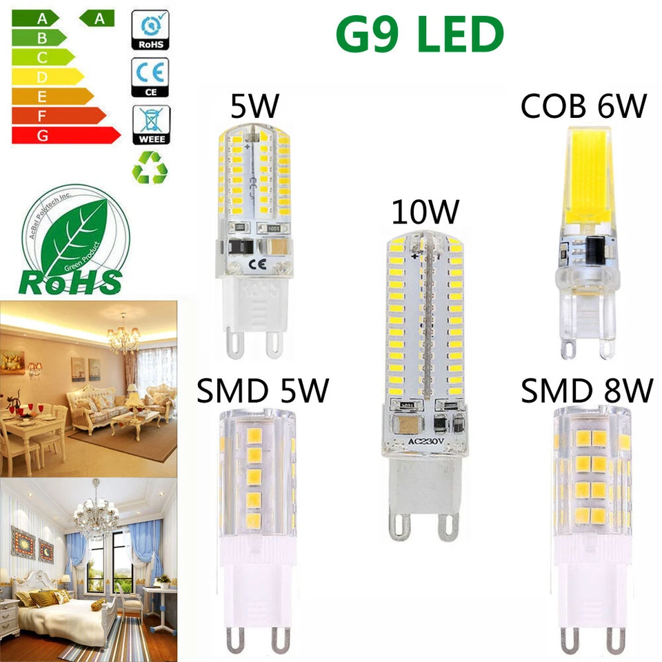 G4 LED 12V G9 Bulbs 240V Bulb 3W 5W 6W 8W 10W Warm/Cool white light Capsule COB - Image 3 of 4