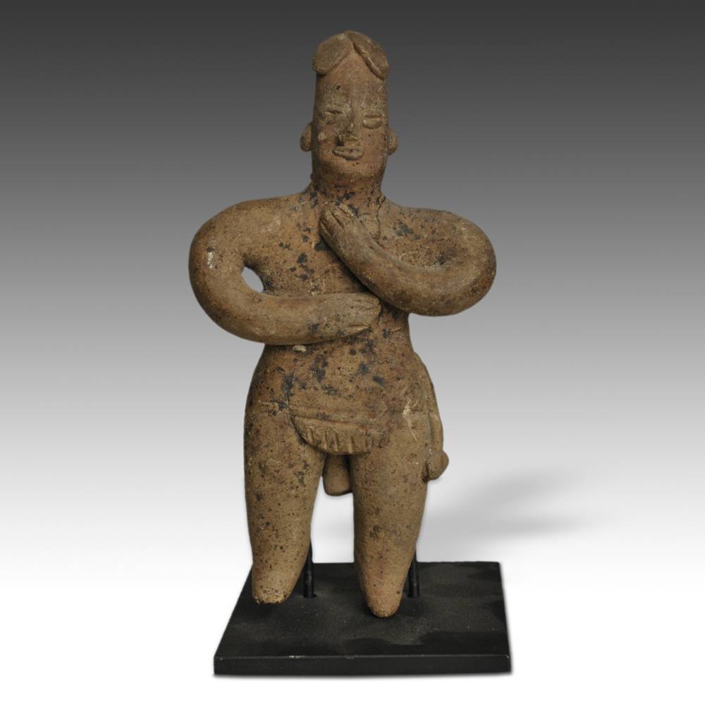 PRE-COLUMBIAN TERRA COTTA FEMALE FIGURE COLIMA WEST MEXICO PRE-COLUMBIAN TERRA COTTA FEMALE FIGURE COLIMA WEST MEXICO