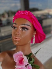 Pink Satin Bonnet