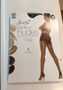 NIB - Hanes Perfect Nudes Sheer Tummy Control Hosiery #PN0003 Size XL Black 