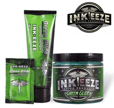 TINTE-EEZE grüne Glide-Salbe - Tattoo-Prozess - 5ml 4oz 16oz Nachsorge