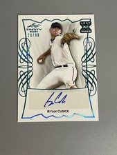 Ryan Cusick 2021 Leaf Trinity /99 Platinum Auto BA-RC2 Oakland Athletics