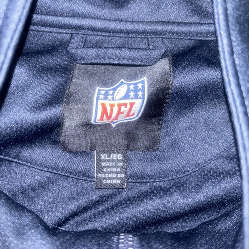 Chicago Bears Lined Zip Up Jacket XL Mens Blue NFL Embroidered Pockets - Picture 7 of 13