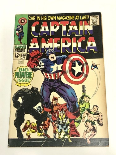 Captain America #100 First Silver App Off-White, Fine? Marvel Silver Age Key