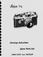 Leica IIIg Camera Service  Repair Manual Reprint
