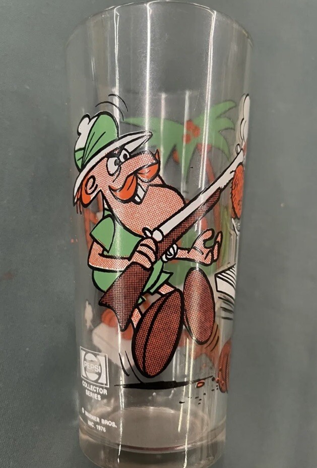 Cool Cat Colonel Rimfire Lever 1976 Looney Tunes Pepsi Glass