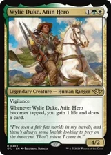Light Play, English MTG Foil Wylie Duke, Atiin Hero - Foil Outlaws of Thunder Ju