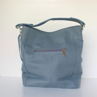 Claudia Firenze Blue Leather Shoulder Handbag Purse NWOT