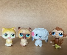 LITTLEST PET SHOP MAGIC MOTION MM1, MM2, MM3, PP2 Lot Cat, Dog, Monkey Authentic