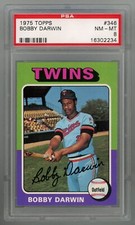  1975 Topps #346 Bobby Darwin PSA 8 NM-MT #16302234 **GH0822**