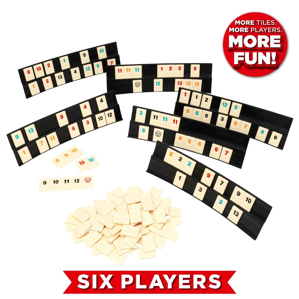 Rummikub 6-Player Game by Ideal - Classic Family Strategy Board Game Set - Image 2 of 3