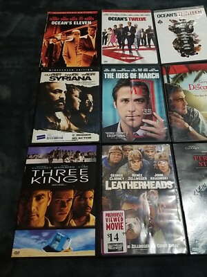 George Clooney 10 DVD's Movie Instant Collection Oceans Three Kings Leatherheads