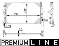 Mahle KüHler WasserküHler FüR Mercedes Vito Kasten W447 111 CDI 109 160 180