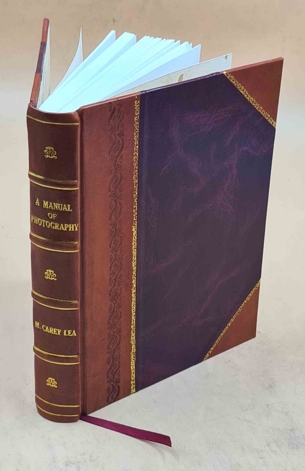 Manual of Photography for Beginners Leather Bound Textbook
