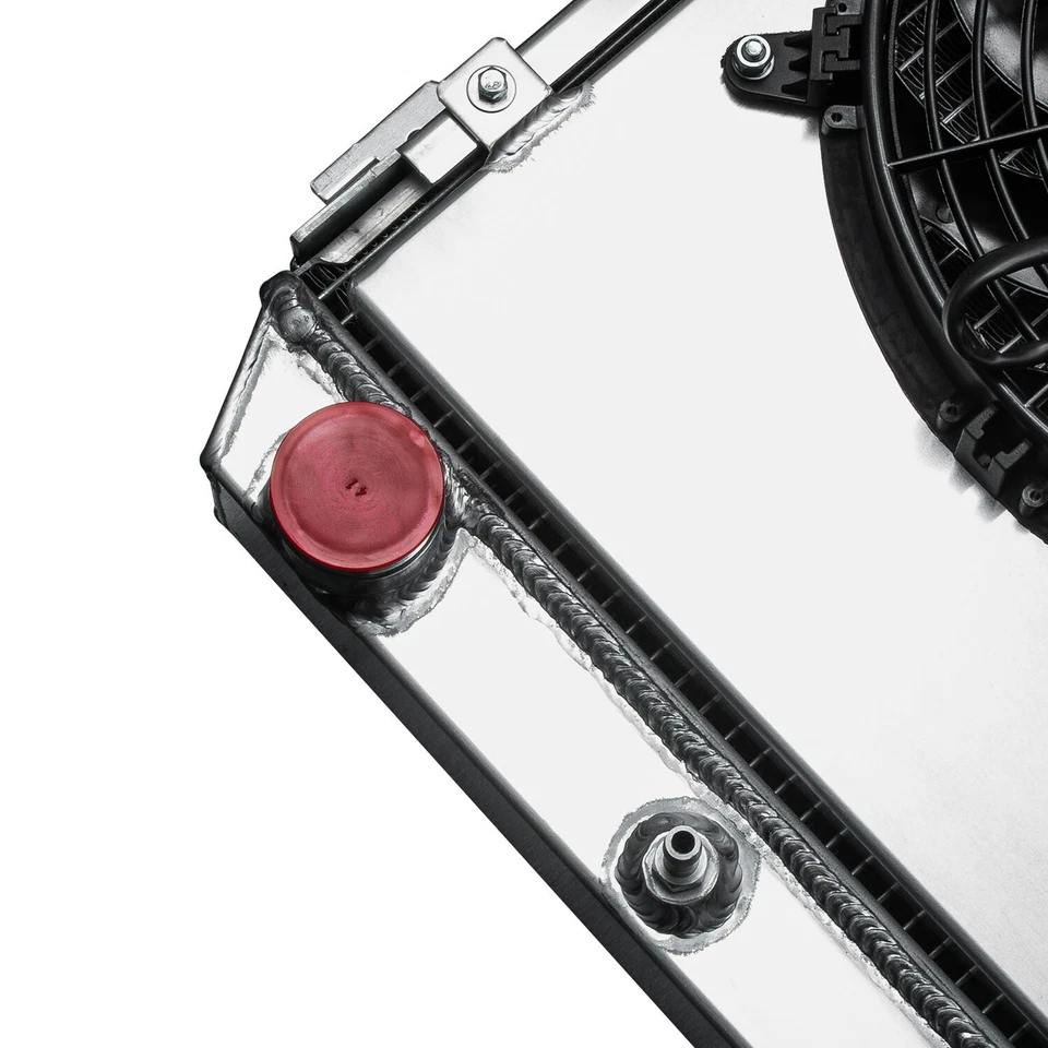 Ventilador de cobertura de radiador de alumínio 4 fileiras compatível com 68-73 1971 Dodge Plymouth Mopar 26"" V8 - Imagem 4 de 4