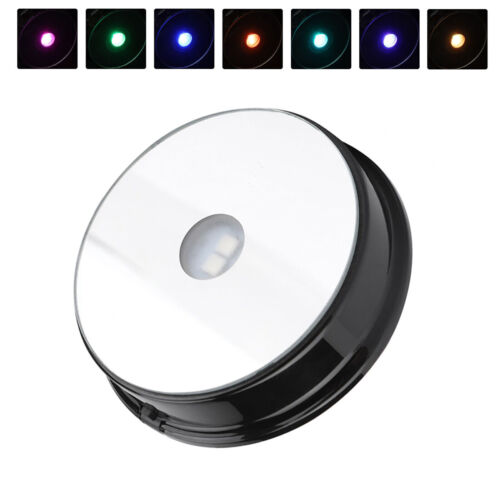 2 PIEZAS Base de Exhibición de Luz LED Soporte de Lámpara de 7 Colores Cristal Vidrio Arte Estatuilla - Imagen 12 de 15