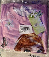 Kids Pajama Set Girls Lt Pink Princess Theme Anna Sz 8-9 Yrs 140 Olaf Frozen