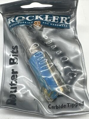 New 3/4'' D x 1-1/2'' H x 1/2'' Shank Rockler Straight 2-Flute Router Bit 90649