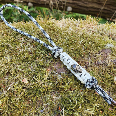 Lanyard for Knife Paracord 550Typ III Handarbeit Handmade Skull Messer Lanyard