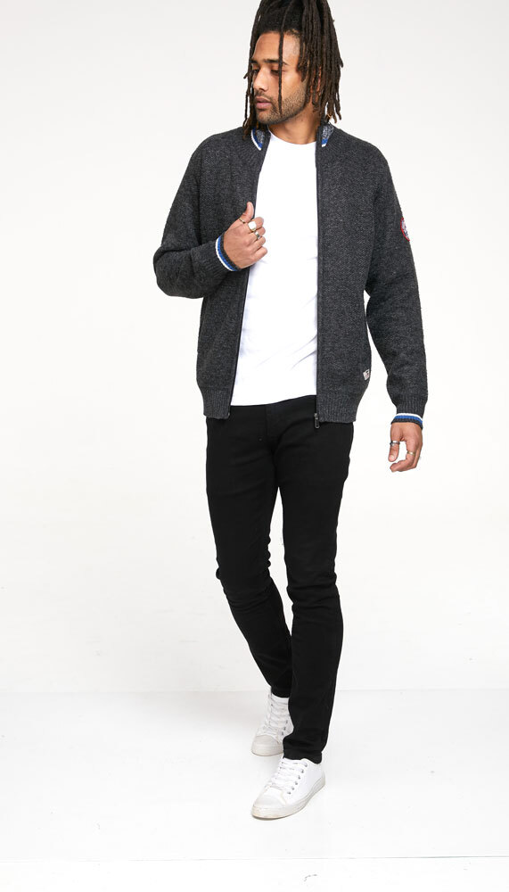 D555 Senza Maniche Felpa Con Cappuccio (Blake) Contrasto Zip - Foto 3