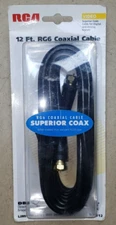 RCA 12' ft. Feet Video Coaxial Cable Type RG6 Coaxial Cable VH612 New and Sealed