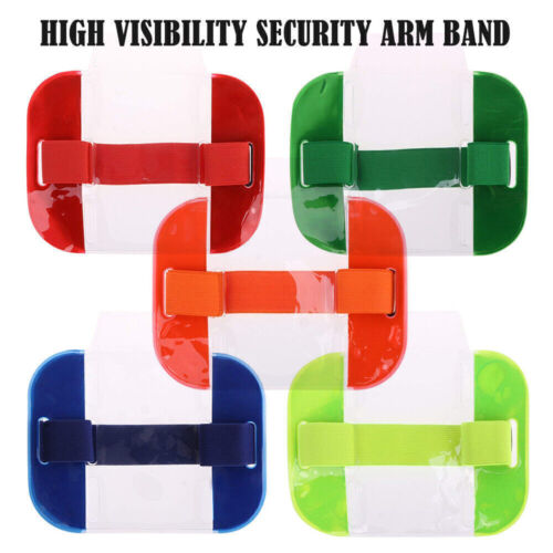 Bracelet de sécurité haute visibilité badge porte-carte bracelet SIA neuf 5 couleurs - Photo 1 sur 12