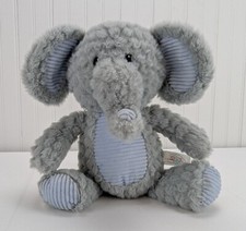 Spark Create Imagine Gray Elephant Plush 12" Stuffed Animal Crinkle Ears Rattle