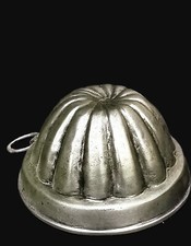 Zinn Backform Guglhupf Miniatur 9cm 145g antik auch f Puppenk&uuml;che mit Aufh&auml;nger