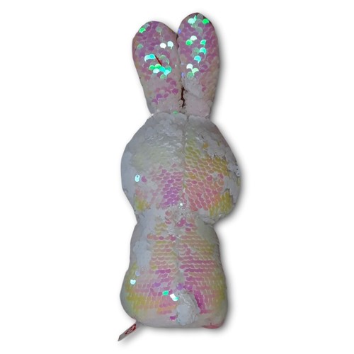 Ty Beanie Baby Boos Easter Bonnie Bunny Rabbit Sparkly Sequins Flippables Plush - Picture 3 of 4