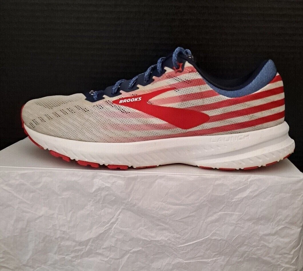 Brooks Launch 6 Old Glory USA White Red Blue Limited Ed. 1102971D166 Men Size 9