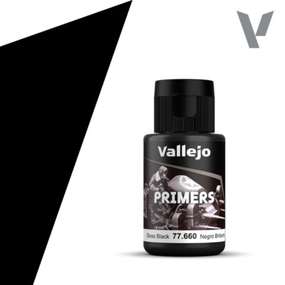 VALLEJO Grundierung PRIMERS 77.660 Gloss Black 777660 Schwarz glänzend 32 ml