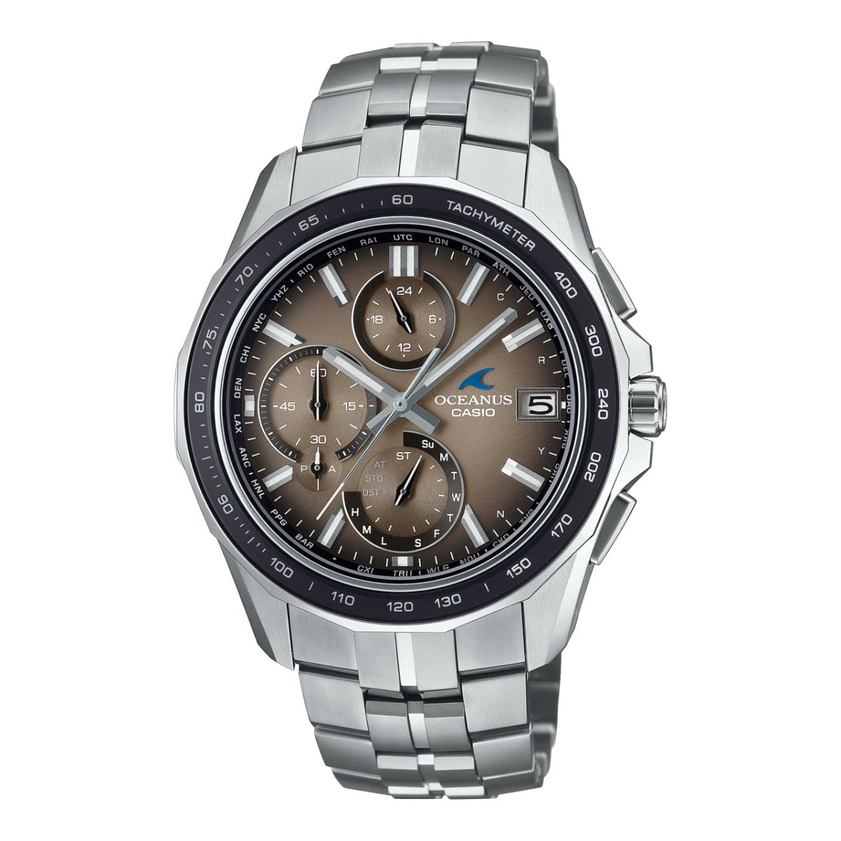 Casio Oceanus OCW-S7000RA-5AJF Manta Retro Tono Titanio Bluetooth Reloj Hombre NUEVO