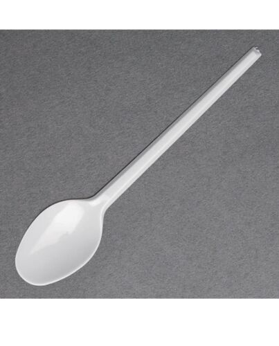 200 White Plastic Tea Spoons, 100 Per Pack,Disposable/reusable - Picture 2 of 6