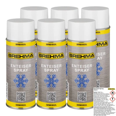 6x BREHMA Enteiserspray Scheibenenteiser Entfrosterspray Frostschutz 400ml