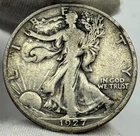 1927-S Walking Liberty Half Dollar, Circulated, Worn Collectible Condition, NR.