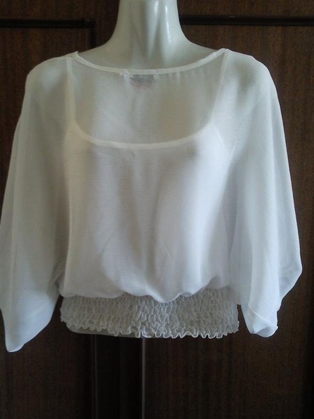 Women Escada Shirt White Chiffon 38 / M / 46