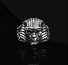 Egyptian Mummy Ankh Ring 925 Sterling Silver Oxidized Handcrafted Ring