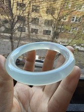 Natural Agate Bracelet Bangle 54 Mm Icy Green