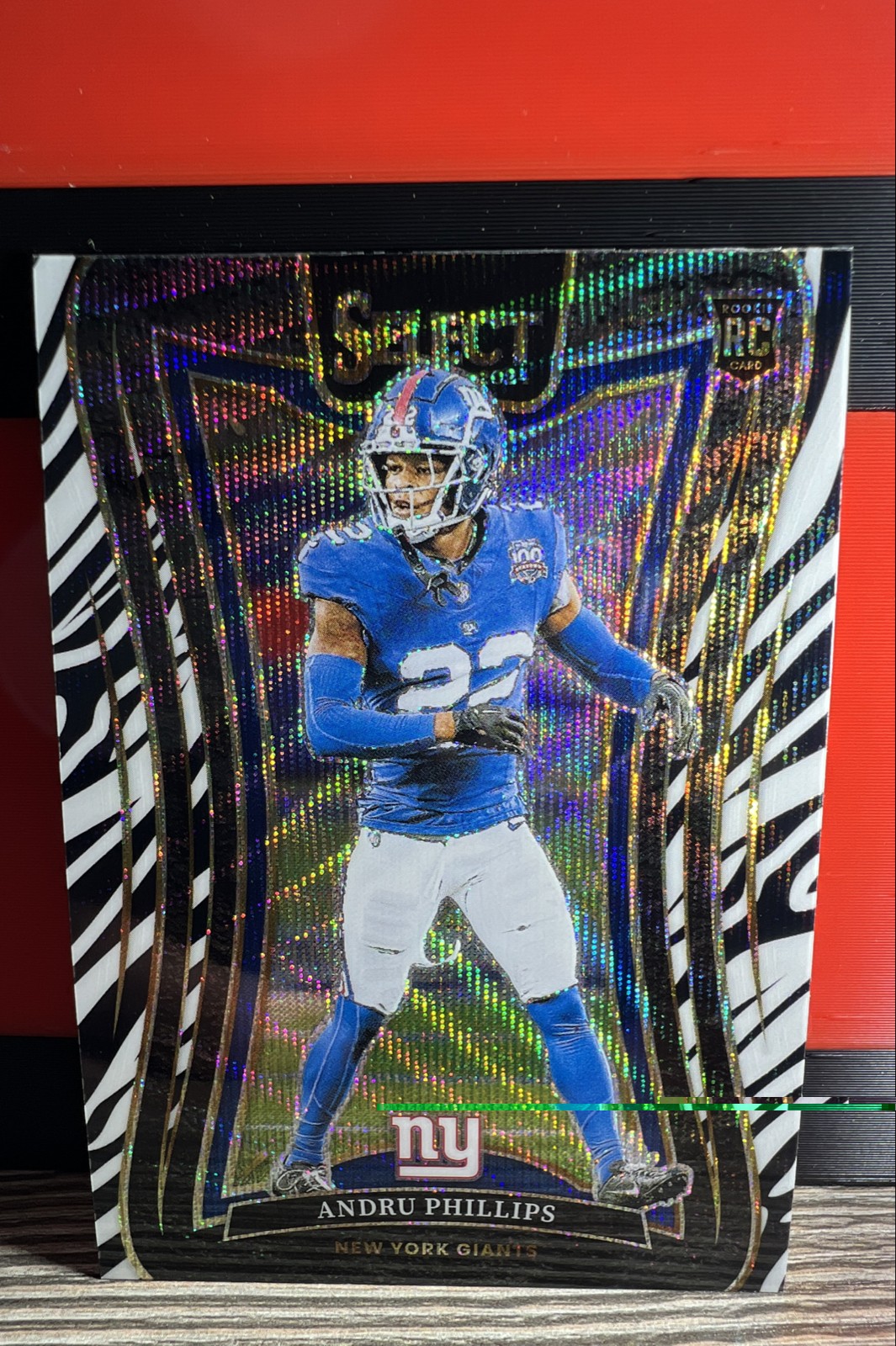 Andru Phillips Panini Select #340 Zebra Prizm