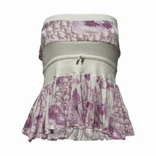 CHRISTIAN DIOR Spring 2005 Floral Trotter Peplum Tube Top