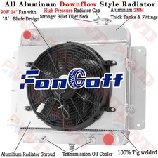 4 Row Radiator Fan Shroud For 1962-1967 Chevrolet Chevy II Nova V8 Conversion