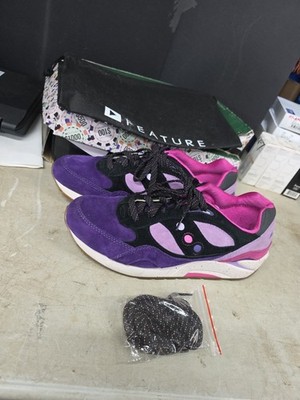 Size 10 - Saucony Feature x G9 Shadow 6 Roller High Barney W/ EXTRA Laces & Bag