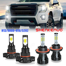 For Gmc Yukon Xl 1500 2500 2007-2014 Led Headlight Fog Light Kit Bulbs White For Gmc Yukon Xl 1500 2500 2007-2014 Led Headlight Fog Light Kit Bulbs White