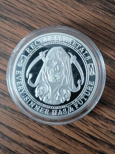 Reckless Metals Sinner & Saint Proof 1 oz Silver Art Round - Mintage 750